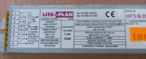 Lite plan hf5 - lite-plan, hf5/6/35